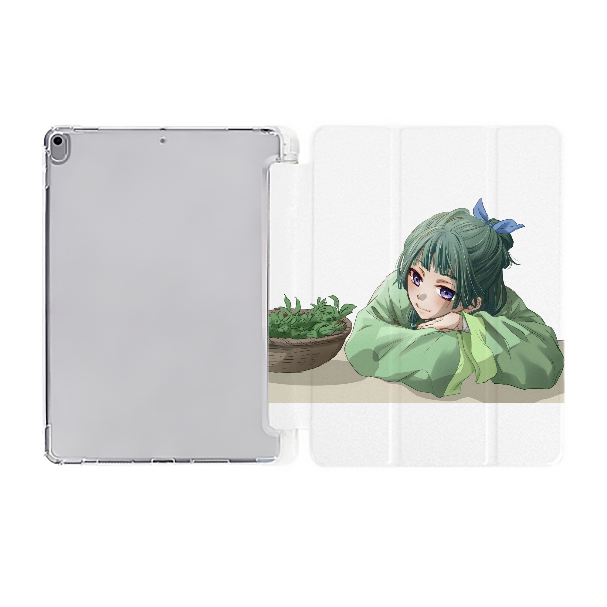 （画像用） 薬屋のひとりごと The Apothecary Diaries IPad ケース ペン収納付き 三つ折りスタンド PUレザー×シリコン 対応機種9.5/10.5/10.9インチ